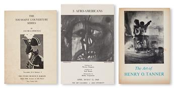 (ART.) JACOB LAWRENCE, ERNEST CRITCHLOW, HENRY OSSAWA TANNER, & OTHERS Group of 5 exhibit catalogues: The Toussaint LOuverture Series